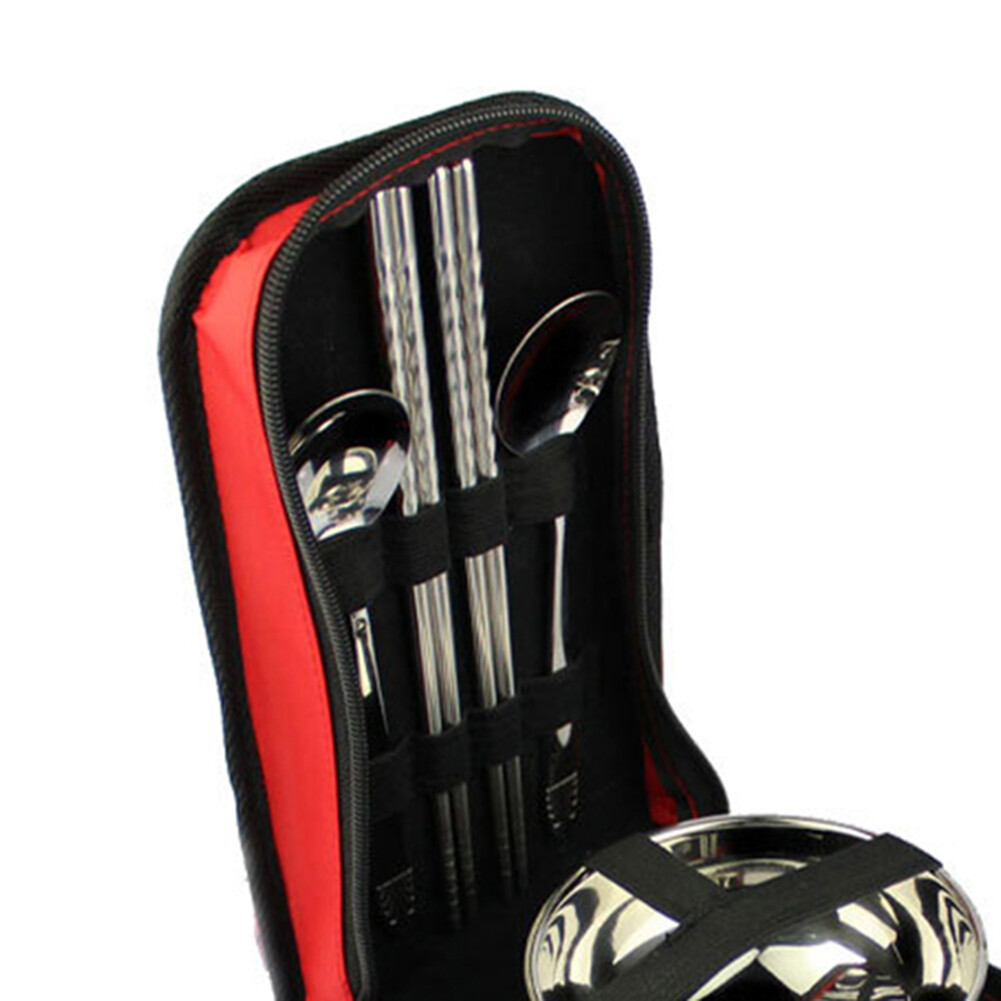 Outdoor Picnic Travel Spoon Bowls Chopstick Cutlery Flatware Camping