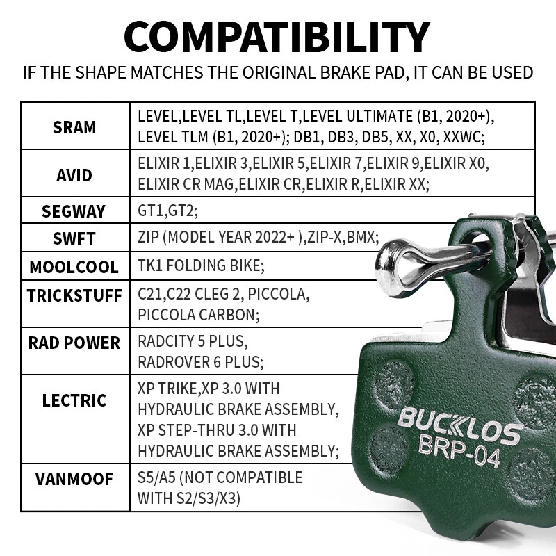 Pastillas de freno de disco hidráulicas de cerámica para bicicleta para SRAM Level/DB1/DB5 Avid ELIXIR E1 E3 Foto 2 de 4