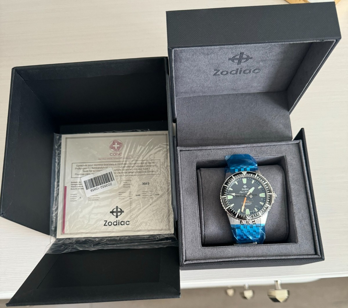 New Zodiac ZO3552 Super Sea Wolf Pro-Diver Automatic Stainless