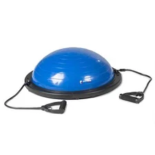 Titan Fitness Blue Balance Ball Trainer with Resistance Bands and Foot Pump