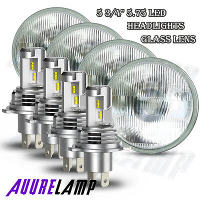 4PCS For Chevy Impala El Camino 5.75'' 5-3/4''LED Headlights Hi/Lo Beam