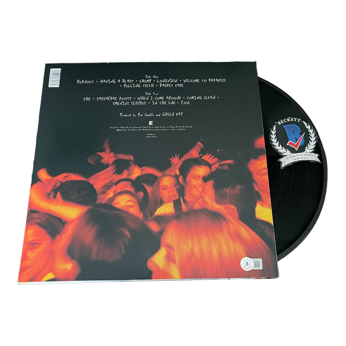 GREEN DAY　サイン、拇印入りレコード BILLIE JOE ARMSTRONG SIGNED AUTO GREEN DAY DOOKIE ALBUM VINYL LP