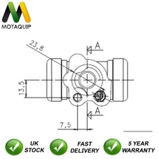 Wheel Brake Cylinder Rear Left Motaquip Fits Toyota Yaris iQ 1.0 1.3 1.5