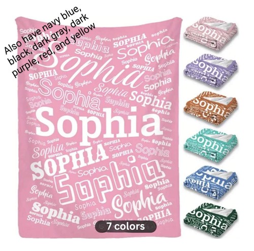 Personalized Blanket (Message Me Color And Name You Want)