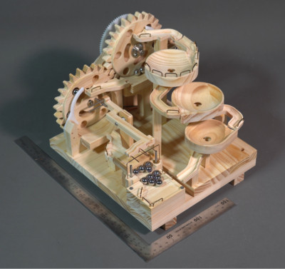 Kinetic Art Rolling Ball Marble Machine Assembly Kit G1 Double Gears Lift