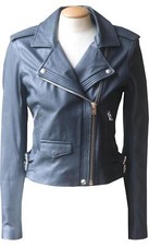 Iro Hanaspe Leather Biker Jacket Fr 38 Uk 10
