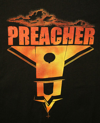 AMC Networks Preacher TV Show Black Upside Down Church T-Shirt NOS New Lg  Womens | eBay