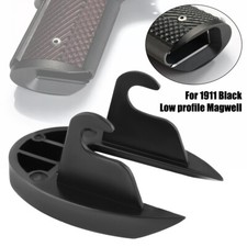 1911 Low Profile Mag Well Baking Finish Steel Grip Bushing Screw Mounted Magwell