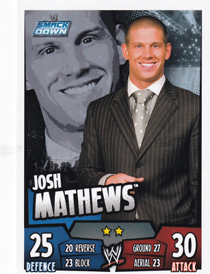 2011 Topps WWE Josh Mathews Slam Attax Rumble Near Mint