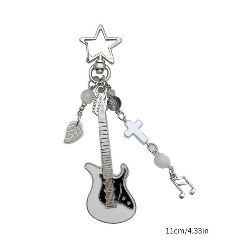 Rock and Roll Keyrings Alloy Material Perfect Gift for Music Enthusiasts - Picture 8 of 8