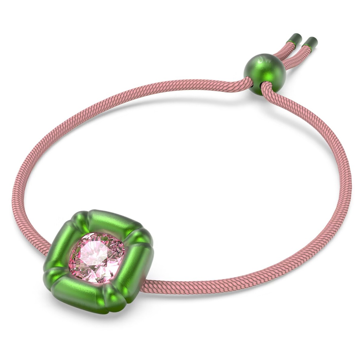 Swarovski Dulcis Bracelet, Cushion Cut Crystals, Green, Pink