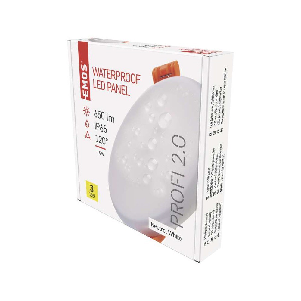 PANNELLO LED STAGNO 7.5W 4000K IP65 100X80MM EMOS ZV1122