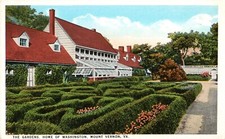 Vintage Postcard Mount Vernon Flower Gardens George Washington Home Unposted