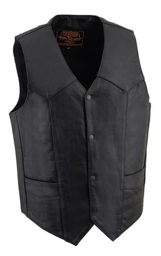 Milwaukee Leather MLL4550 Women's Black Premium Leather Classic Braided Deep V Neck Motorcycle Rider Vest W Front Zip Medium - View #11