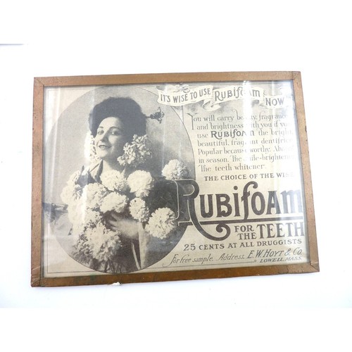 3 Authentic vintage ads Rubifoam Caroco Hinds framed 1905 - 1924 - Picture 2 of 8