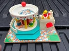Vintage 1972 Fisher Price Family Merry Go Round Carousel W/ People  - WORKS