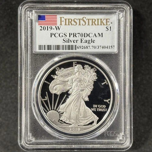 2019-W $1 American Silver Eagle Proof West Point First Strike PCGS PR 70 DCAM