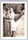 Vintage Photo Pretty Woman w/ Child 1940's Fashion Found Art DST104