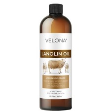 Lanolin Oil USP Grade By Velona 32 Fl Oz Refined Cold pressed Skin, Hair, Body