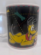 Vintage Disney Mickey Mouse  Pluto Coffee Mug Danawares Montreal Ceramic Cup