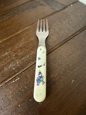 Vintage Barney Child Fork Kids Flatware Purple