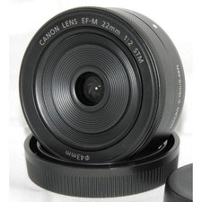 Canon EF-M 22mm F2 STM Black Pancake Lens for EOS M Series