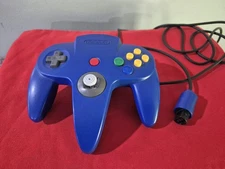 Nintendo 64 N64 Genuine Original OEM Blue Controller Preowned 