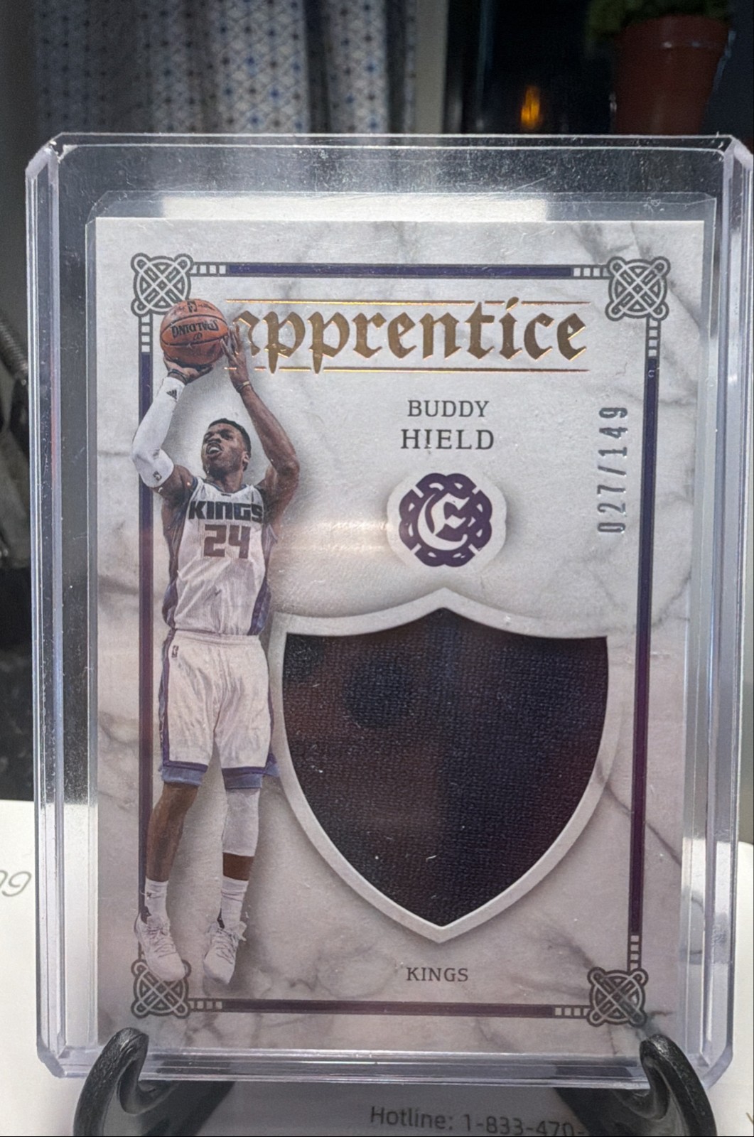 2016-17 Panini Excalibur - Apprentice Shield Buddy Hield #5 /149 (MEM, RC)