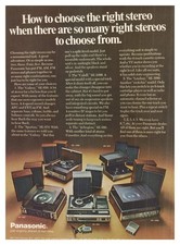 1971 Panasonic Vintage Stereo System Print Ad SE-850 SE-970 SE-1099 SE-3080