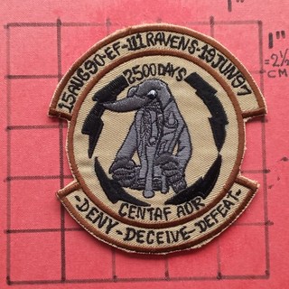 ORIGINAL PATCH USAF US AIR FORCE 490 TFS TACT FTR SQ F 111 RAVENS SAUDI ARABIA