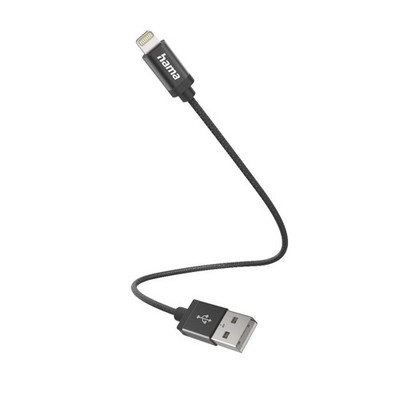HAMA Lightning auf USB-A, Ladekabel, 0,2 m, Schwarz