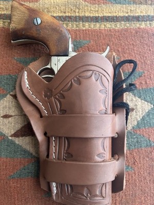 Western Tanned Leather Holster Fits Colt SAA Cimarron Thunderer Lightning 3 1/2''