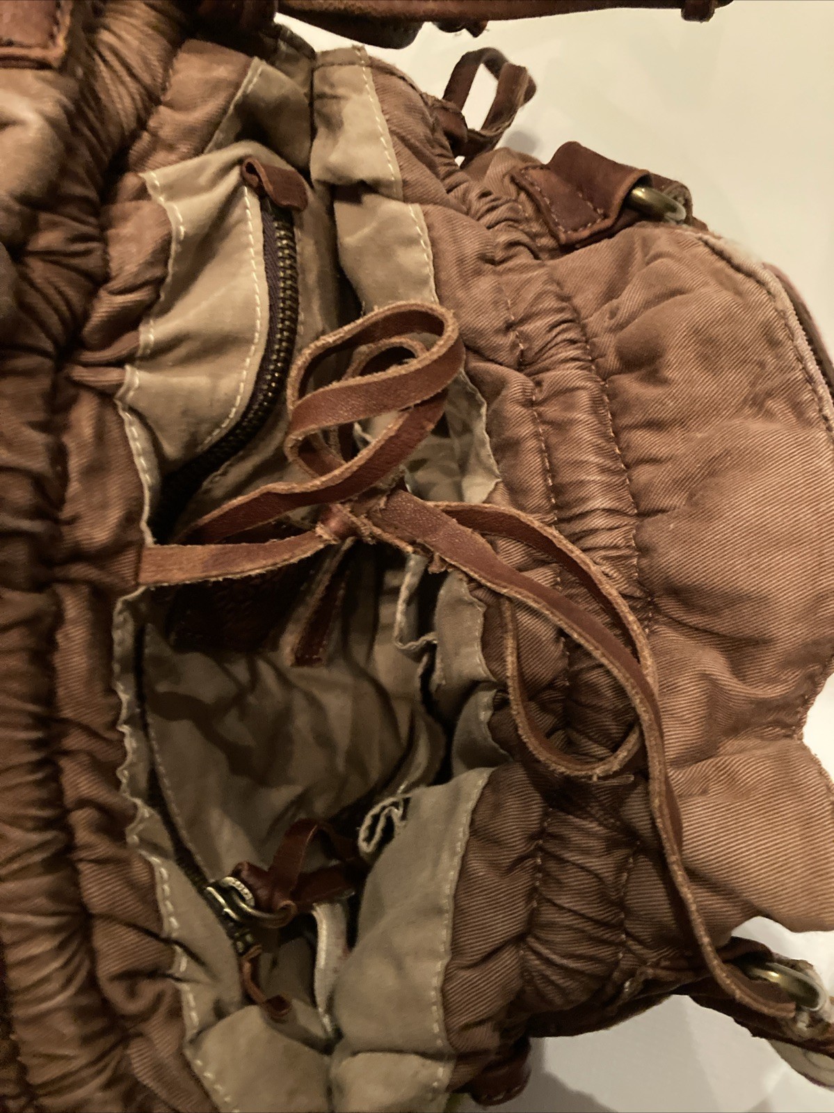 Lucky Brand Patchwork Large Hobo Bag Handbag Leat… - image 7