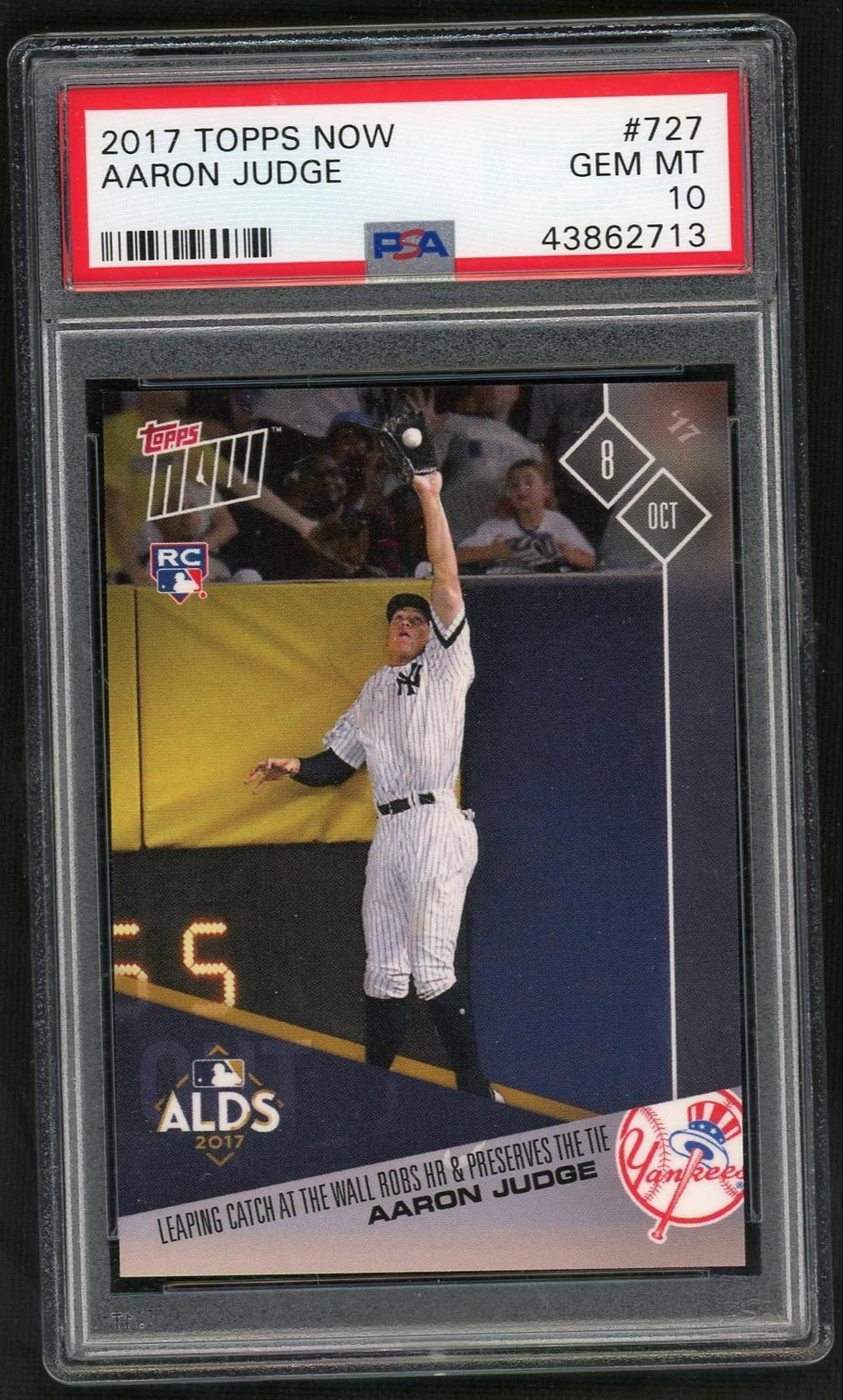 2017 Topps Now Aaron Judge #727 /2041 PSA 10