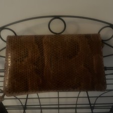 Vintage Genuine Snake Skin Purse Handbag Reptile Leather 1960s Antique