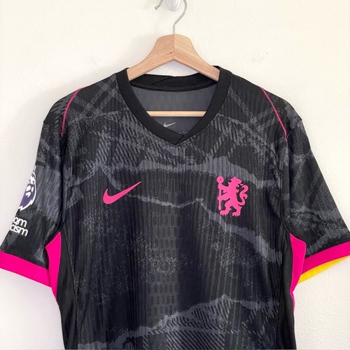 Nike Chelsea FC Player Jersey 27 Gusto No Room For Racism Black Pink Large NWT - Picture 4 of 16