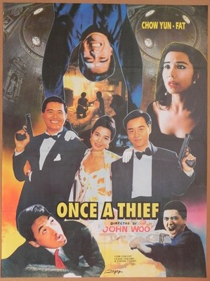 Once a Thief 1991 Pakistan Poster Chow Yun-Fat Leslie Cheung John Woo