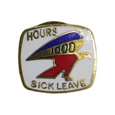 Vintage USPS 1000 Hours Sick Leave Award Lapel Pin United States Postal Service
