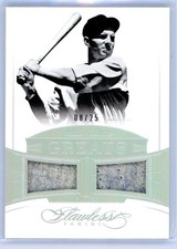 2017 Flawless Greats Tommy Henrich Game Worn Dual Patch /25 New York Yankees