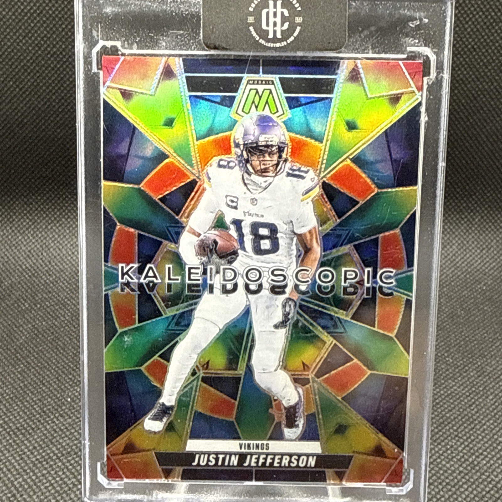 2025 Panini Mosaic Football Justin Jefferson Kaleidoscopic Case Hit!! #11