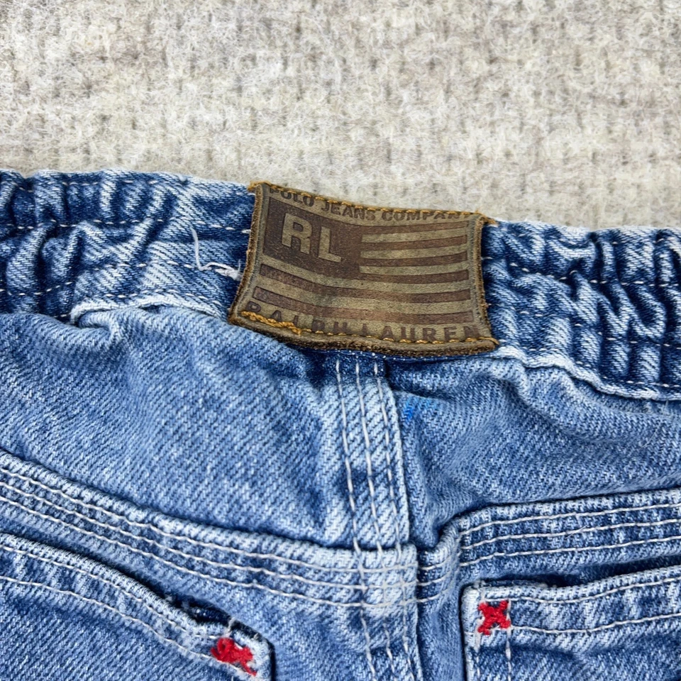 Vintage Polo Ralph Lauren Shorts Boys 6 Carpenter Jorts Baggy Skate Y2K 2000s * - Image 4 of 4