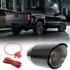 2.5 Carbon Fiber Stainless Steel Muffler Tip For 19-25 Silverado Gmc Sierra 2.5 Carbon Fiber Stainless Steel Muffler Tip For 19-25 Silverado Gmc Sierra