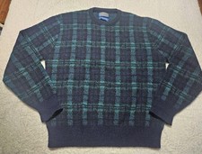 VTG Pendleton Country Traditionals Men's Virgin Wool Sweater XL Plaid Made USA