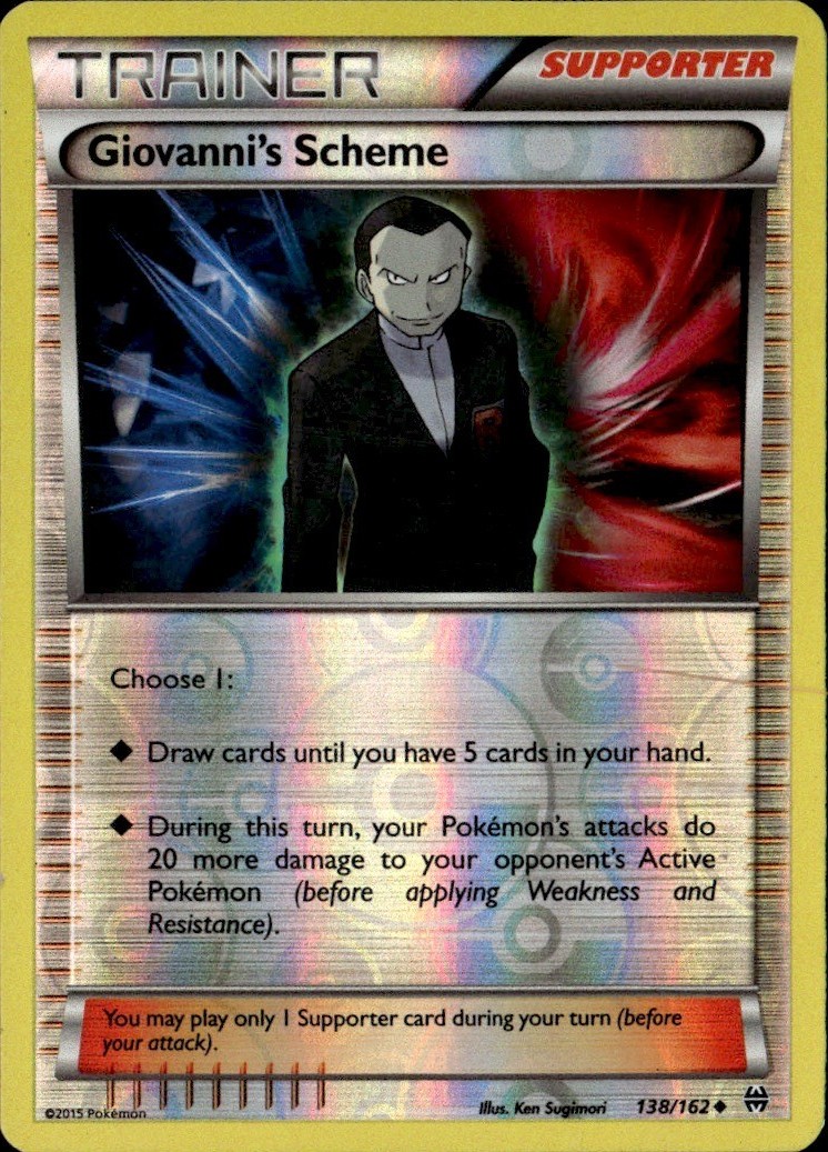 Giovanni's Scheme Reverse Holo Uncommon BKT XY - BREAKthrough 138/162 LP