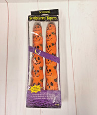 Set decorazioni Halloween candele coniche zucca scolpite mondo divertente vintage