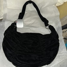 BLACK VELVET HANDBAG PURSE Woman’s