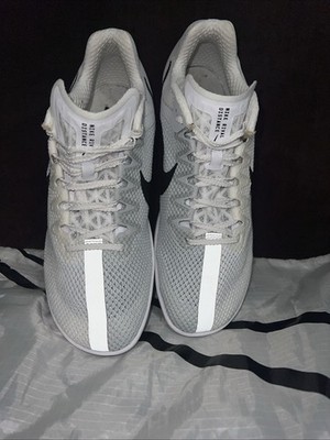 Nike Zoom Rival Distance White/Black/Metallic Silver Track Spikes Womans Sidem