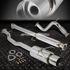 STAINLESS CAT BACK EXHAUST 4.5" TIP MUFFLER FOR 94-97 HONDA ACCORD H22/F22 4CYL