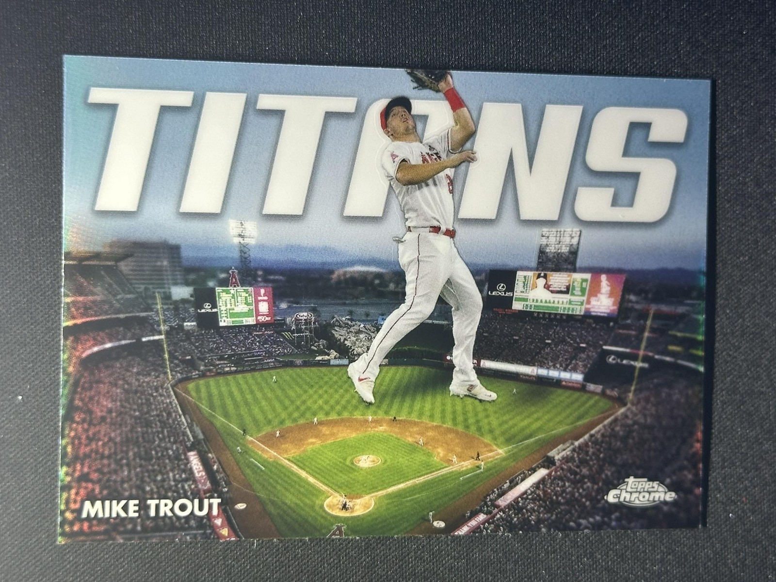 2023 Topps Chrome Mike Trout Titans Angels insert card #CT-3