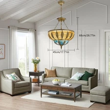 Antique Bohemia Chandelier Retro Pendant Light Fixture Exotic Ceiling Lamp E27